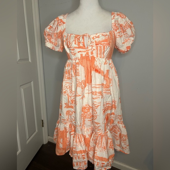 Urban Outfitters Dresses & Skirts - Urban Outfitters Babydoll Print Dress with Tie Back